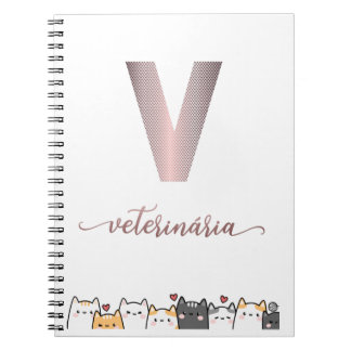 Espiral Caderno profissão veterinária