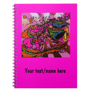 Espiral Caderno psicadélico personalizado das sapatilhas