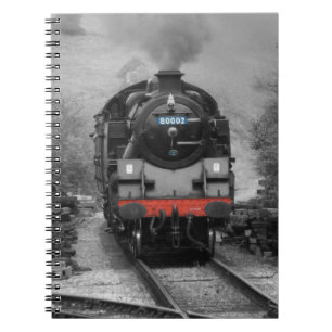 Espiral Caderno que caracteriza o trem do vapor no cobrir