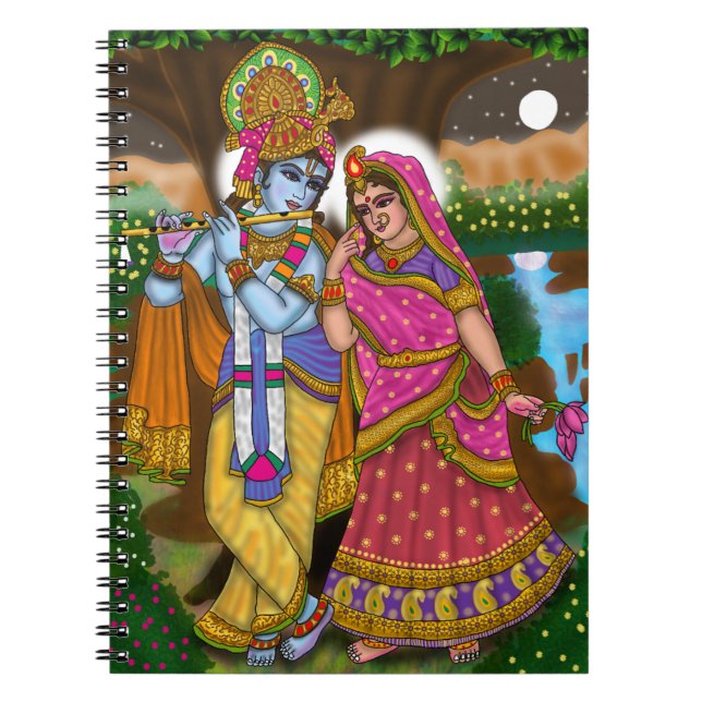 Espiral Caderno Radha Krishna (Frente)