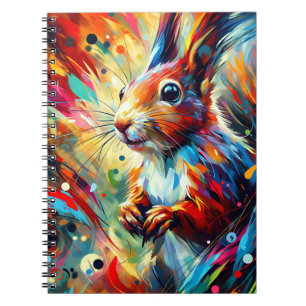 Espiral Caderno Redemoinho Esquilo Brilhante