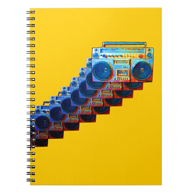 Espiral Caderno retro de Boomboxes (Frente)