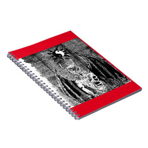Espiral caderno rock, desenho a mão.