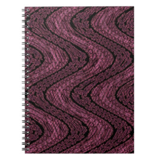 Espiral Caderno Rosa com Pele de Cobra