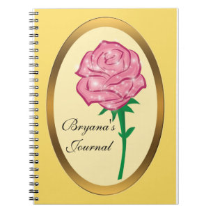 Espiral Caderno Rosa de Glitter Encantado Diário
