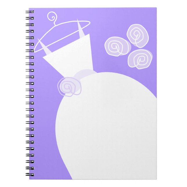 Espiral Caderno roxo de vestido de noiva (Frente)