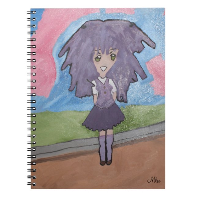 Espiral Caderno "roxo" selvagem (Frente)