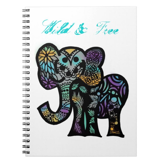 Espiral Caderno selvagem do elefante (Frente)