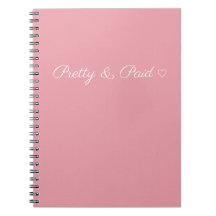 Caderno Simples Bonito e Pago com Coração