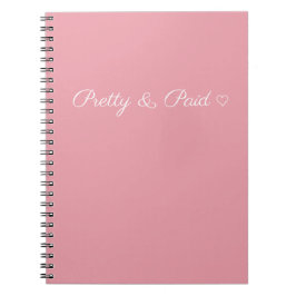 Espiral Caderno Simples Bonito e Pago com Coração