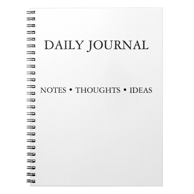 Espiral Caderno Simples para Pensamentos, Reflexões e Idei (Frente)