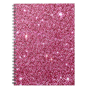 Espiral Caderno Sparkly do brilho do rosa quente