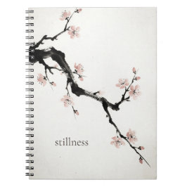 Espiral Caderno Sumi-E Tinta | Flor de Cerejeira | Conscie