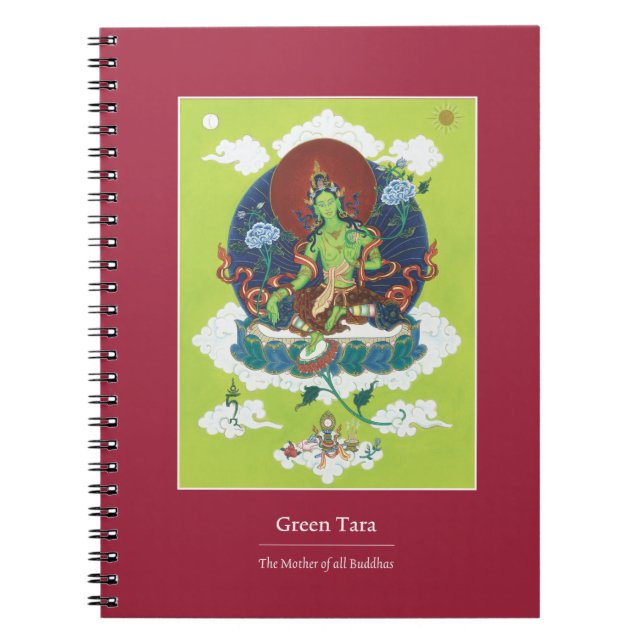 Espiral CADERNO Tara verde - mãe de todo o Buddhas (Frente)