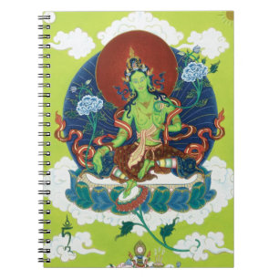 Espiral CADERNO Tara verde - mãe de todo o Buddhas