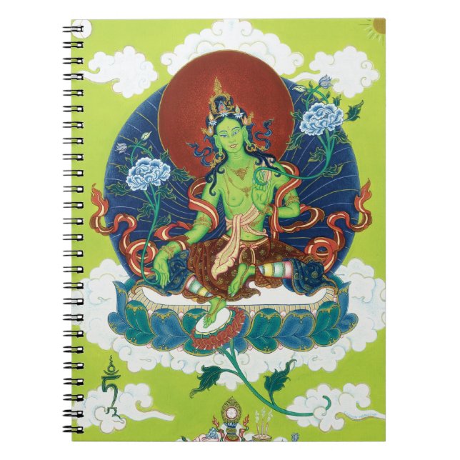 Espiral CADERNO Tara verde - mãe de todo o Buddhas (Frente)