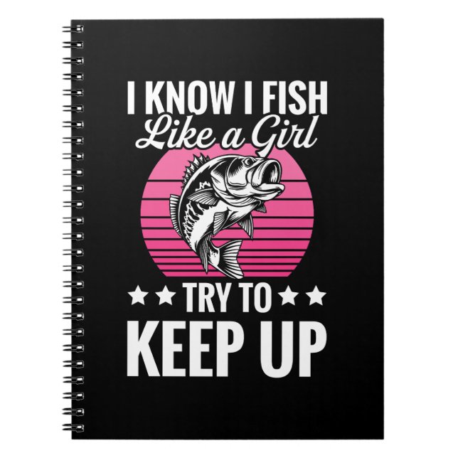Espiral Caderno Tema de Pesca Engraçado (Frente)