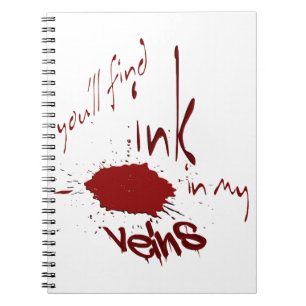 Espiral Caderno Tinta em Minhas Veias