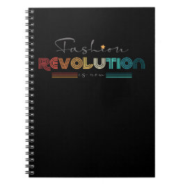Espiral Caderno Tipográfico Retro Fashion Revolution