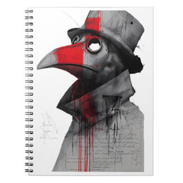 Espiral Caderno Trash Polka de Médico da Peste Gótico
