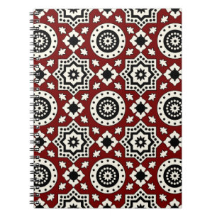 Espiral Caderno tribal da foto do teste padrão de Ajrak