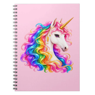 Espiral Caderno Unicórnio Arco-íris