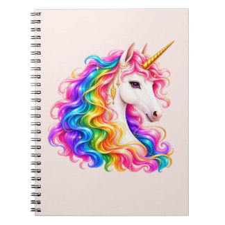 Espiral Caderno Unicórnio Arco-íris