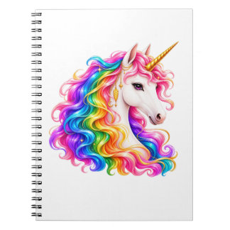 Espiral Caderno Unicórnio Arco-íris