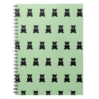 Espiral Caderno Urso de Pelúcia Preto