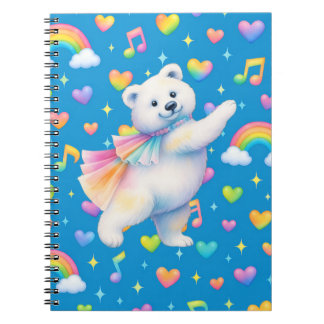 Espiral Caderno Urso Polar Dançante Zarah
