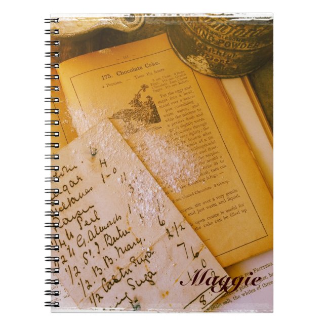 Espiral caderno velho das receitas (Frente)
