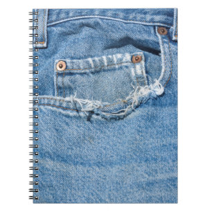 Espiral Caderno velho de jeans (80 páginas B&W)