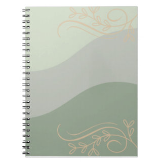 Espiral Caderno Verde Terroso com Acentos Dourados – Natur