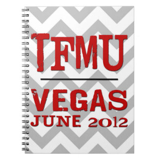 Espiral Caderno vermelho de TFMU VEGAS Chevron