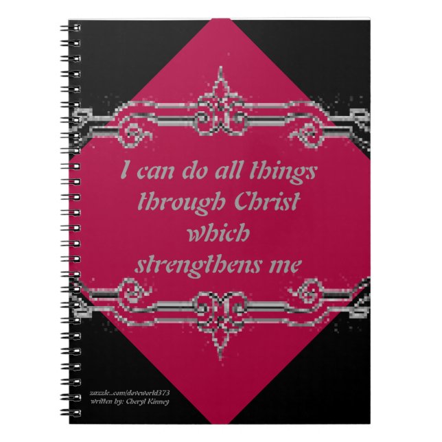 Espiral Caderno vermelho do design (Frente)
