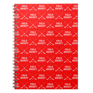 Espiral Caderno vermelho do hóquei em campo