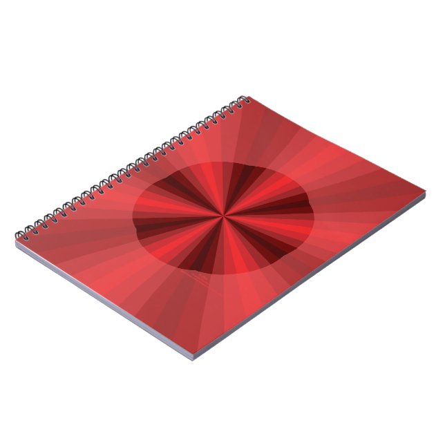 Espiral Caderno Vermelho Ilusão Óptica (Left Side)
