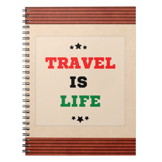 Espiral Caderno Viagem É Vida (Frente)