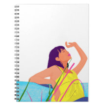 Caderno Vibrante da Garota de Verão – Arte Pop Col