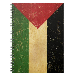 Espiral Caderno Vintage Bandeira Palestina