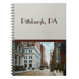 Espiral Caderno Vintage Downtown Pittsburgh