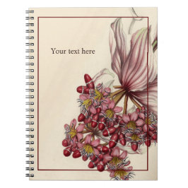 Espiral Caderno Vintage Medinilla Magnifica