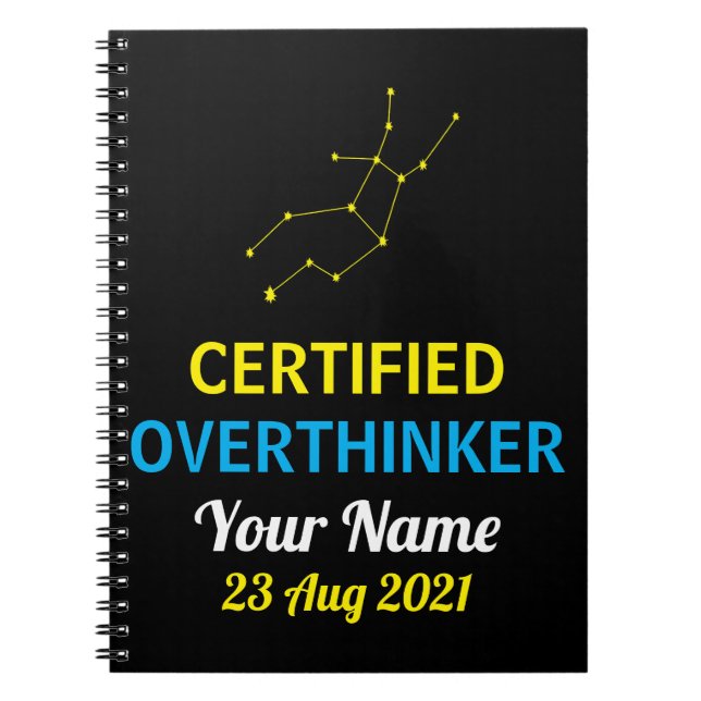 Espiral Caderno Virgo Overthinker – Personalizado (Frente)