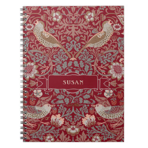 Espiral Caderno William Morris Strawberry Thief