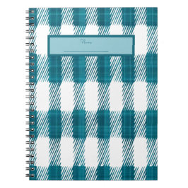 Espiral Caderno Xadrez Azul