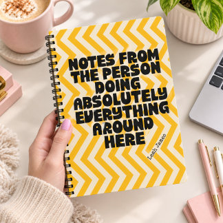 Espiral Caderno ZigZag Amarelo para Anotações em Reuniões