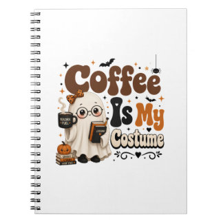 Espiral Café É Meu Disfarce de Halloween Caderno de Profes