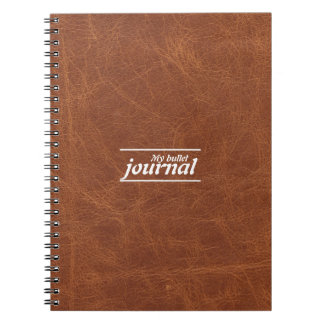Espiral Capa de Caderno Clássico com Visual de Couro Marro