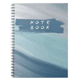 Espiral Capa de Caderno Gradiente Azul Minimalista