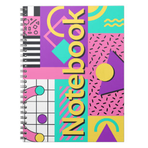 Espiral Capa de Caderno Retro Memphis